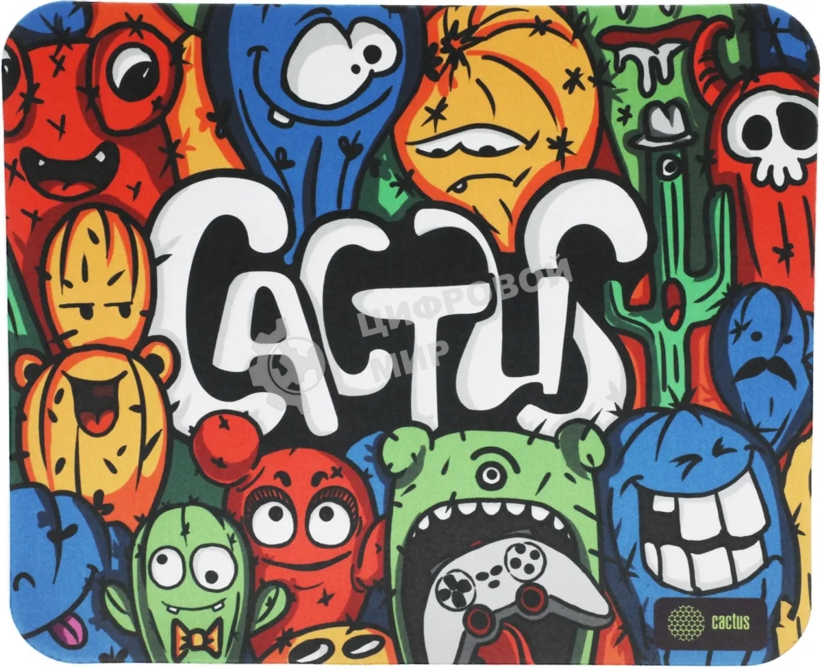 Коврик для мыши Cactus CS-MP-D03M Colorful Cacti 300x250x3мм