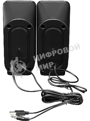 Акустическая система Оклик OK-120U 2.0 черный 6Вт