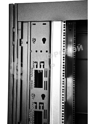 Шкаф серверный ПРОФ напольный 42U (600x1200) дверь перфорированная 2 шт., черный, в сборе, ШТК-СП-42.6.12-44АА-9005