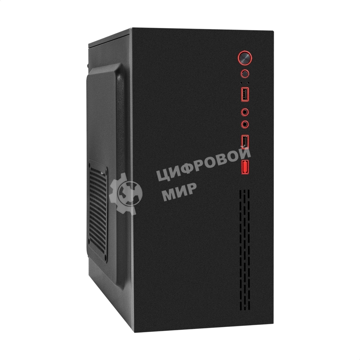 Компьютерный корпус Minitower ExeGate BAA-403-AAA350 (mATX, БП AAA350 с вент. 8см, 2*USB, HD Audio, черный)