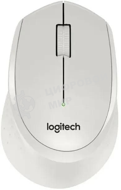 Мышь беспроводная Logitech M330 SILENT PLUS белый, 1000 dpi, радиоканал, USB, кнопки - 3
