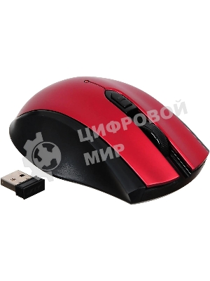 Мышь беспроводная Acer OMR032 черный/красный, 1600 dpi, радиоканал, USB, кнопки - 4