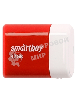 Флешка USB Smartbuy LARA Red (SB32GbLARA-R), 32Gb, USB 2.0, R/W 15/5, красный/белый