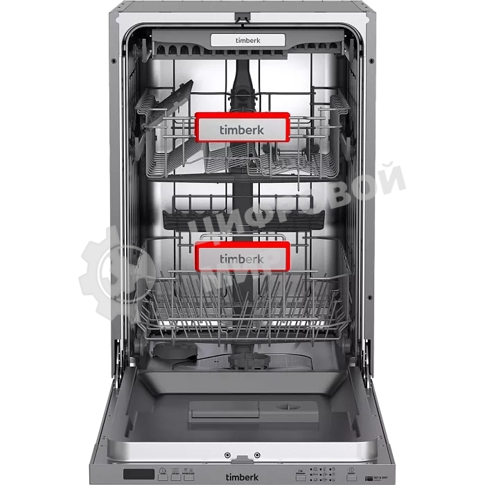 Посудомоечная машина Timberk Set&Dry T-DW45BI103 серебристый (узкая)