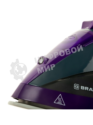 Утюг BRAYER BR4001 фиолетовый/серый, 2600 Вт, 25 г/мин, 140 г/мин, 360 мл