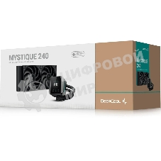 Система жидкостного охлаждения DEEPCOOL MYSTIQUE 240 черный, 120 мм, алюминий, 2150 об/мин, 36.49 дБ, 4 pin, 280 Вт