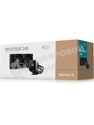 Система жидкостного охлаждения DEEPCOOL MYSTIQUE 240 черный, 120 мм, алюминий, 2150 об/мин, 36.49 дБ, 4 pin, 280 Вт