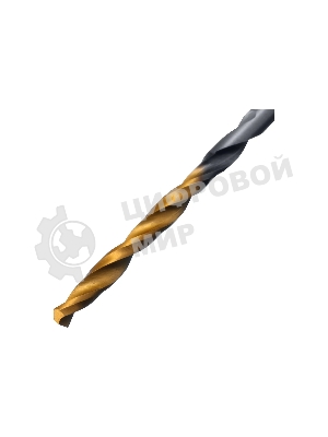 Сверло спиральное по металлу Denzel 2 x 49мм, Р6М5, Golden Tip, 2 шт.