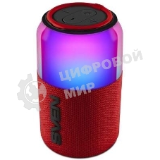 Колонка портативная SVEN PS-130 red (10 Вт, USB, Bluetooth, питание от USB/аккумулятора)
