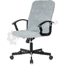 Кресло Бюрократ Triest Fabric серо-голубой, ткань