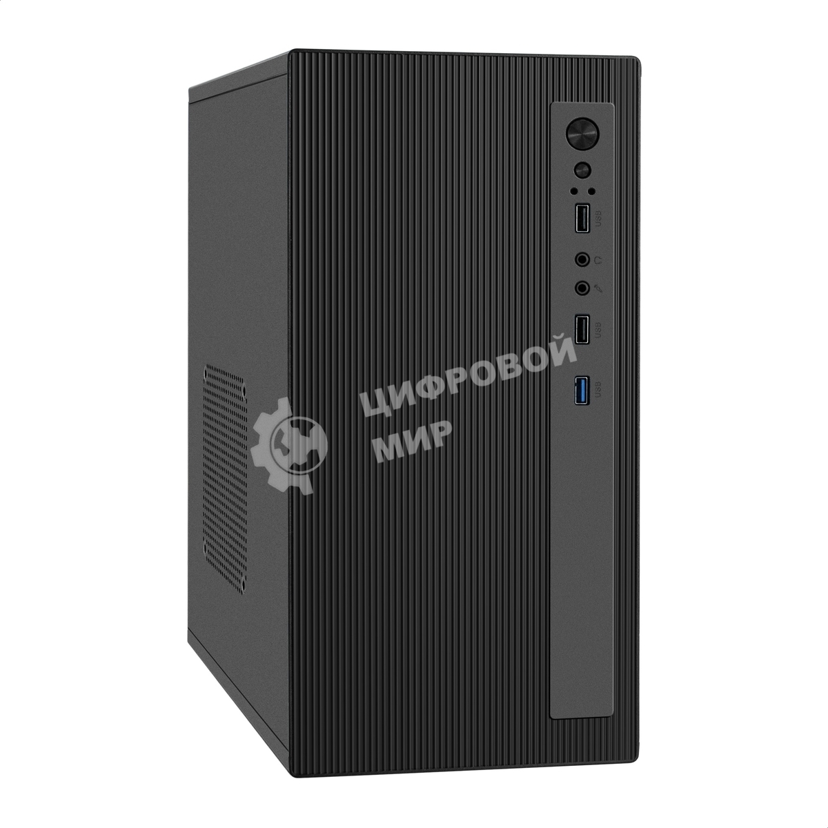 Компьютерный корпус Minitower ExeGate BAA-303MU-AAA350 (mATX, БП AAA350 с вент. 8см, 2*USB+1*USB 3.0, HD Audio, черный)