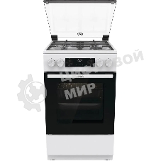 Плита Газовая Gorenje GGI5C22WF, газовая духовка, стеклянная крышка, чугун, белый