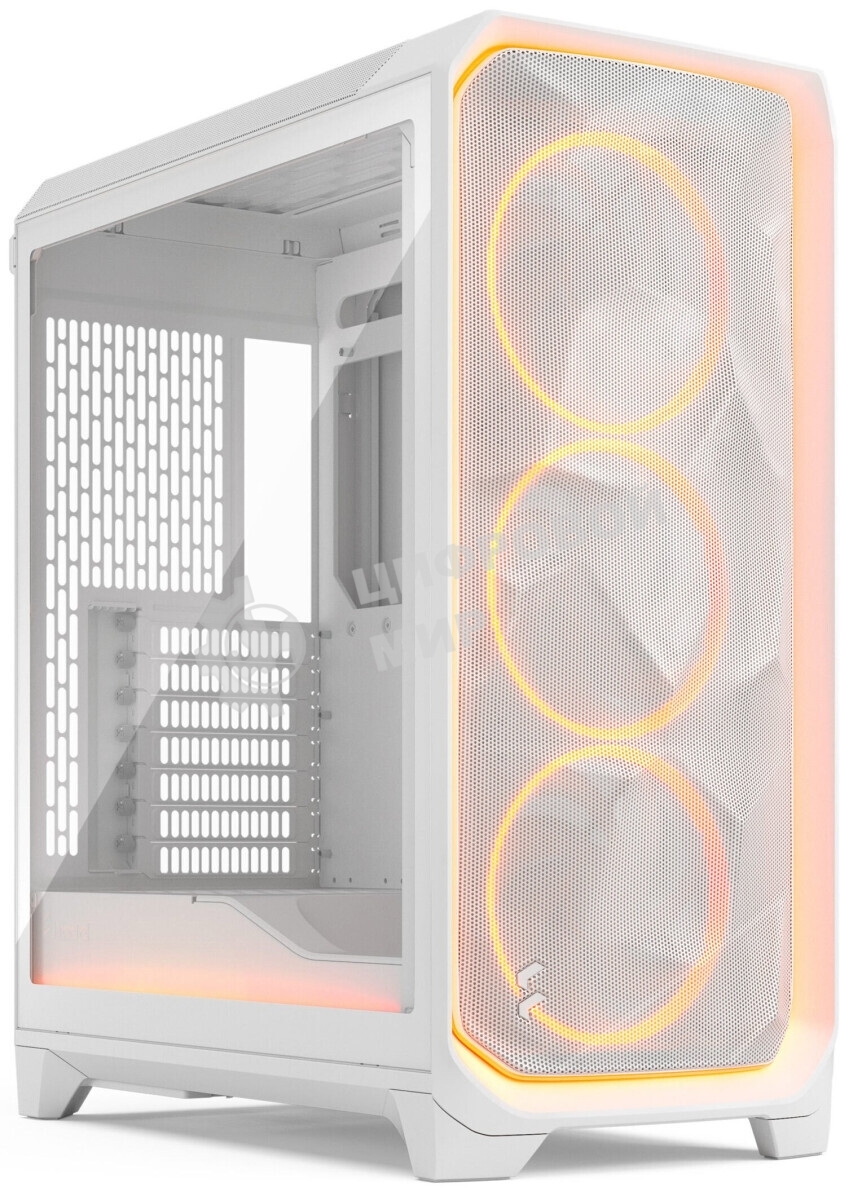 Корпус Fractal Design Meshify 3 XL White Ambience Pro RGB TG Clear Tint, Midi-Tower, белый, 3 x 140 мм