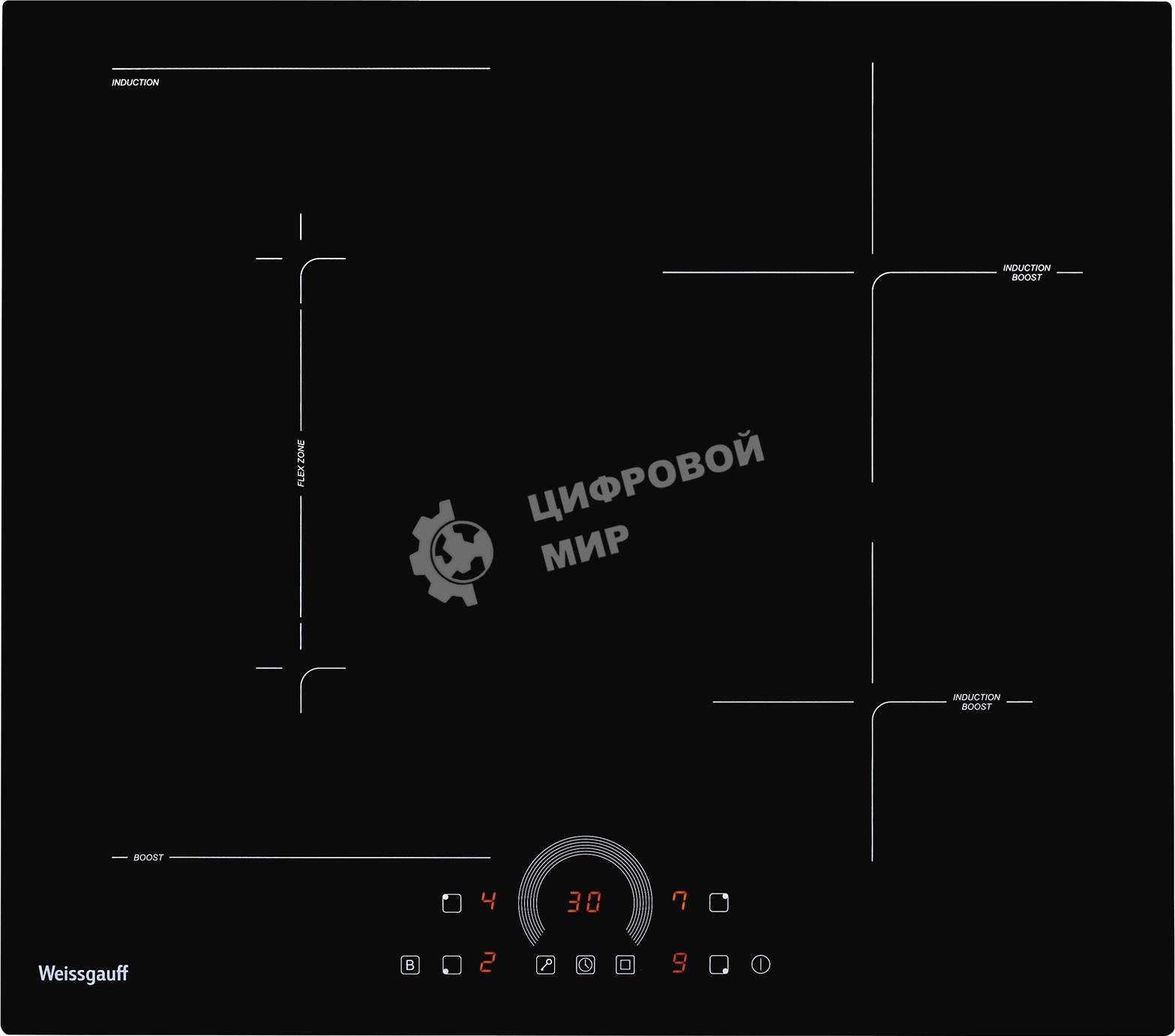 Индукционная варочная панель HI 643 BFZC WEISSGAUFF