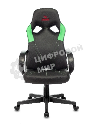 Кресло игровое Бюрократ ZOMBIE RUNNER черный/зеленый искусственная кожа крестовина пластик