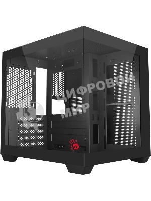 Компьютерный корпус Bloody CC-121 черный без БП mATX 7x120мм 1xUSB 2.0 1xUSB 3.0 audio