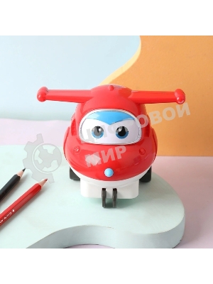 Точилка для карандашей механическая Deli EH517 Super Wings 1 отверстие пластик красный коробка (упак.:1шт)