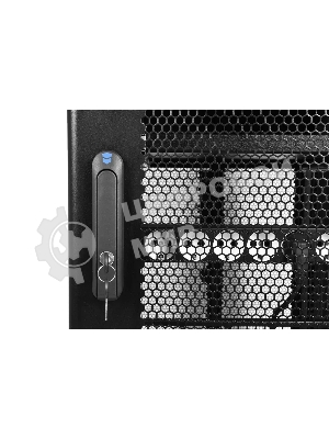 Шкаф серверный ПРОФ напольный 42U (600x1200) дверь перфорированная 2 шт., черный, в сборе, ШТК-СП-42.6.12-44АА-9005