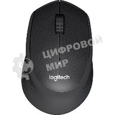 Мышь беспроводная Logitech M330 SILENT PLUS черный, 1000 dpi, радиоканал, USB, кнопки - 3