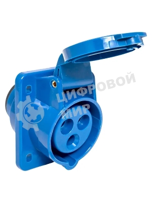 Розетка стационарная внутренняя EKF 413 ps-413-16-220 16А 220В 2P+РЕ IP44