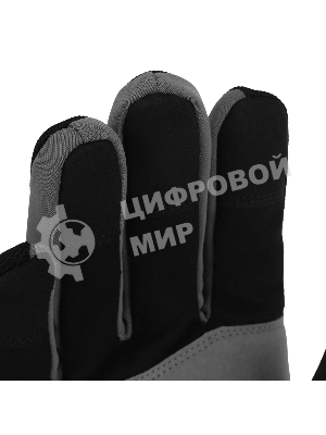 Перчатки универсальные Denzel двойные, работа с сенсорным экраном, вязаная манжета, размер 9