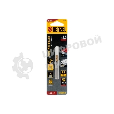 Сверло спиральное по металлу Denzel 2,5 x 57мм, Р6М5, Golden Tip, 2 шт.