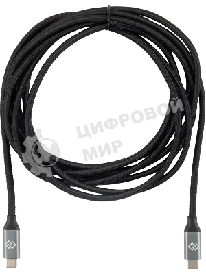 Кабель Digma D-Type-C-USB3.2-3m D-TYPE-C-USB3.2-100W-4K-3M 3м черный