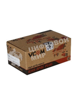 Коннектор VCOM RJ-45 для FTP кабеля 5 кат. экранированный, 100 шт,