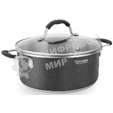 Кастрюля Rondell Stern RDS-019, 4.7 л, 24 см, с крышкой, серый