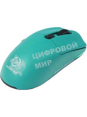 Мышь беспроводная/проводная Raskat MG006TR зеленый, 26000 dpi, радиоканал, Bluetooth, USB, кнопки - 6
