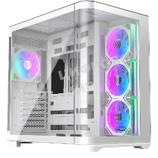 Корпус без блока питания Raijintek ATREUS BT4, Midi-Tower, TG, 4x120мм ARGB, 2xUSB-A 3.0 + 1xUSB Type-C , E-ATX, ATX, mATX, mITX White