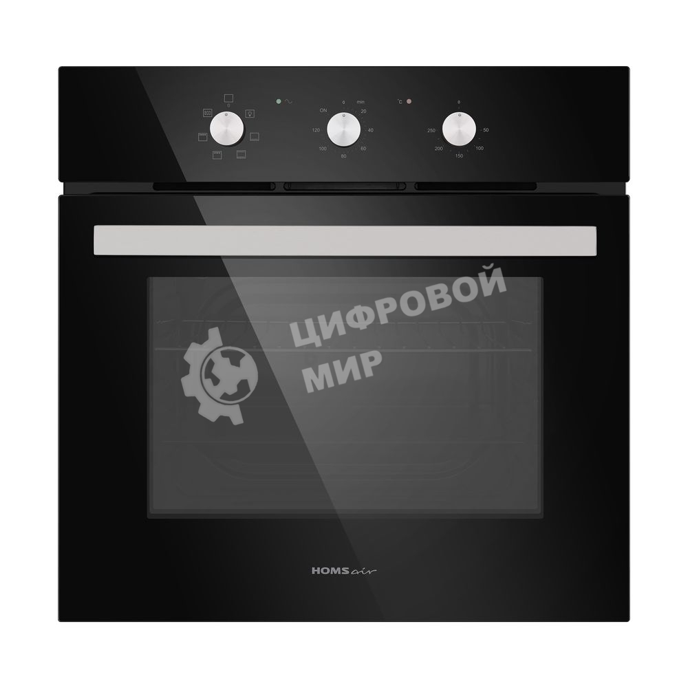 Духовой шкаф электрический встраиваемый HOMSair OES657BK черный