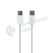 Кабель MORE CHOICE (4620202550361) K75a нейлон USB 3.0A PD 60W для Type-C Type-C 1м белый