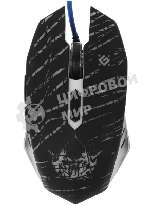 Мышь проводная Defender Dark Agent GM-590L черный, 12800 dpi, USB, кнопки - 6