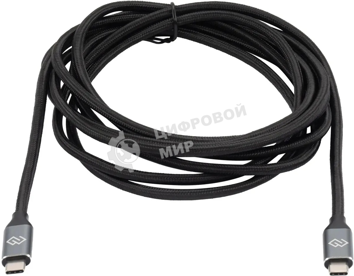 Кабель Digma D-Type-C-USB3.2-3m D-TYPE-C-USB3.2-100W-4K-3M 3м черный