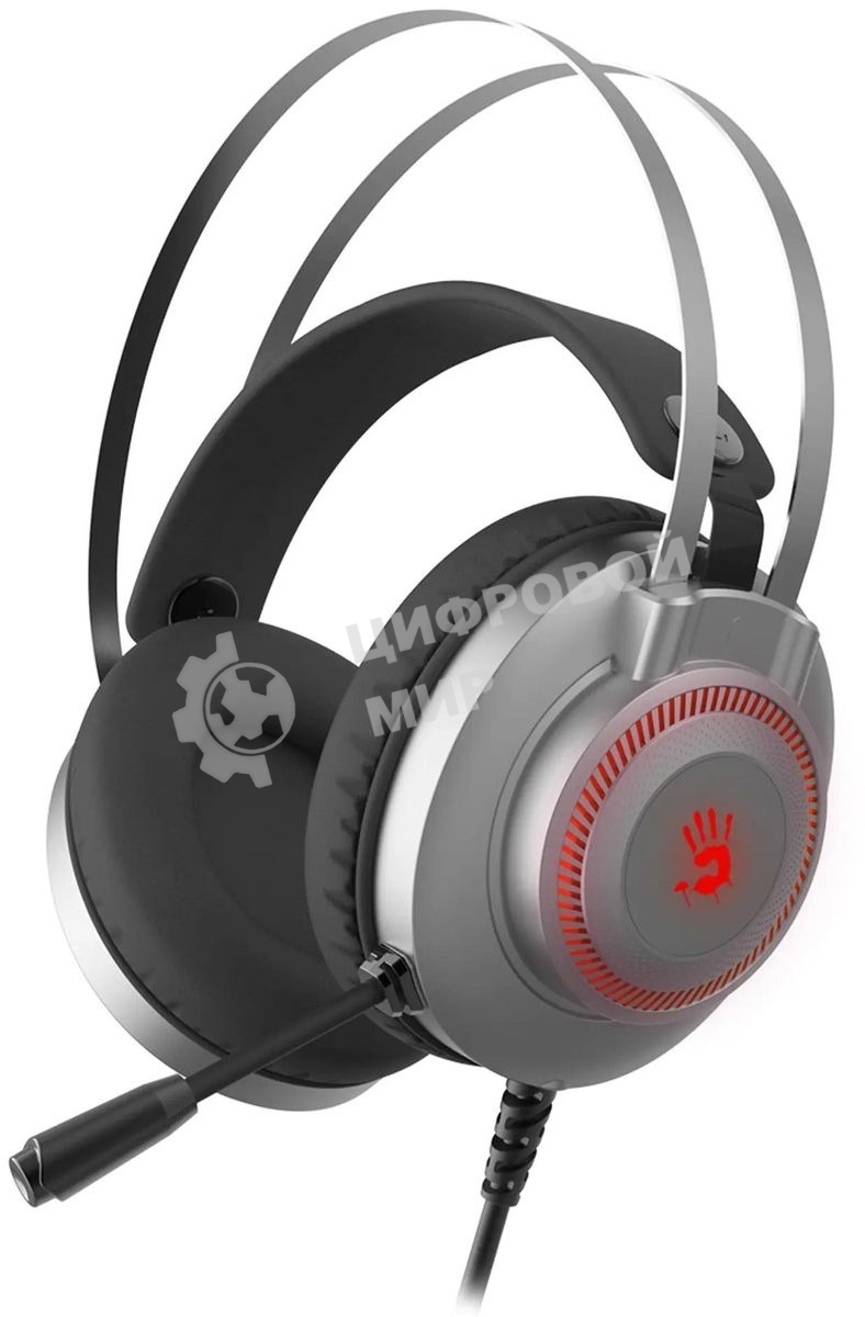 Гарнитура Bloody J200S серый, проводная, подсветка