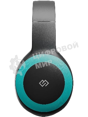 Беспроводные/проводные наушники Digma BT-15 черный/голубой, накладные, Bluetooth + проводной, складная конструкция, до 10 ч