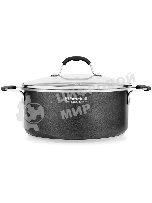 Кастрюля Rondell Stern RDS-019, 4.7 л, 24 см, с крышкой, серый