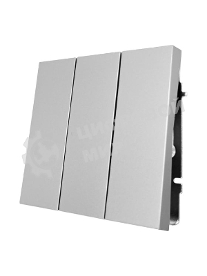 Выключатель 3-кл. СП ZIMA IP20 10А безвинт. зажим серый матовый LEZARD 704-7488-109QC