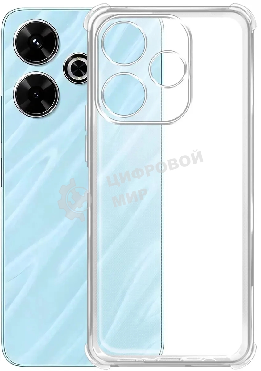 Чехол (клип-кейс) BoraSCO для Xiaomi Poco M6 4G Bumper Case прозрачный