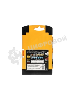 Набор сверл по металлу Denzel 1-10 мм, Р6М5К8-TiN, Golden Tip, 10 шт