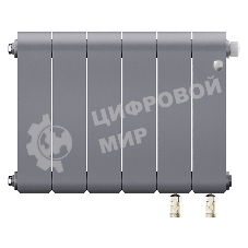 Радиатор биметаллический Royal Thermo Infinity 300 Silver Satin VR80 - 6 секц.