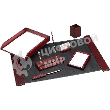 Настольный набор Good Sunrise M7C-8 (7 предметов) фактура красное дерево, материал дерево, бордовый/черный