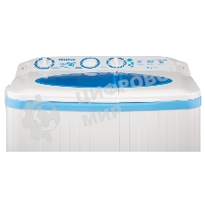 Стиральная машина Renova WS-70P/РЕТ белый/голубой, загрузка вертикальная 5.5 кг, 1350 об/мин, класс: D