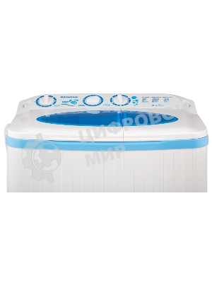 Стиральная машина Renova WS-70P/РЕТ белый/голубой, загрузка вертикальная 5.5 кг, 1350 об/мин, класс: D