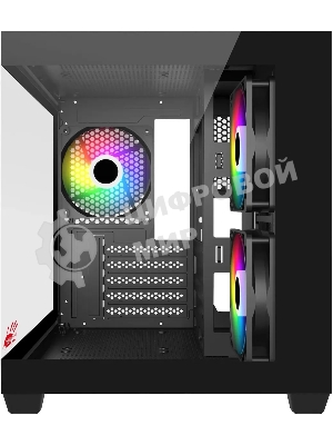 Компьютерный корпус Bloody CC-121 черный без БП mATX 7x120мм 1xUSB 2.0 1xUSB 3.0 audio