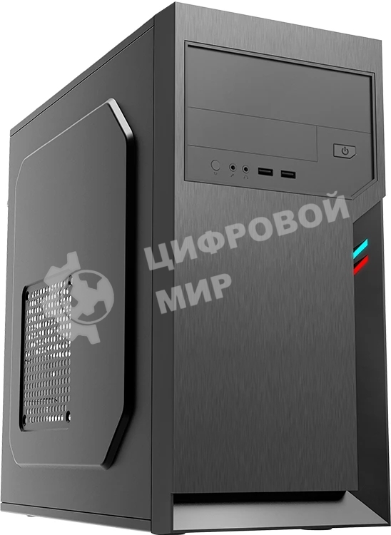 Компьютерный корпус Foxline FL-702, mATX, 1x5.25EXT, 1x3.5EXT, 2x3.5INT, 2xUSB 3.0, HDA, w/o FAN, w/450W ATX PSU, w/1.2m EU pwr cord