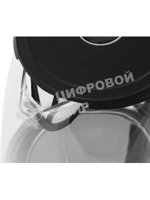 Чайник электрический Midea MK-8019, мощность 2200 Вт, объем 1.7 л, цифровой дисплей, регулировка температуры нагрева, 6 режимов нагрева, поддержание температуры, подсветка