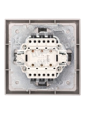 Выключатель 3-кл. СП ZIMA IP20 10А безвинт. зажим серый матовый LEZARD 704-7488-109QC