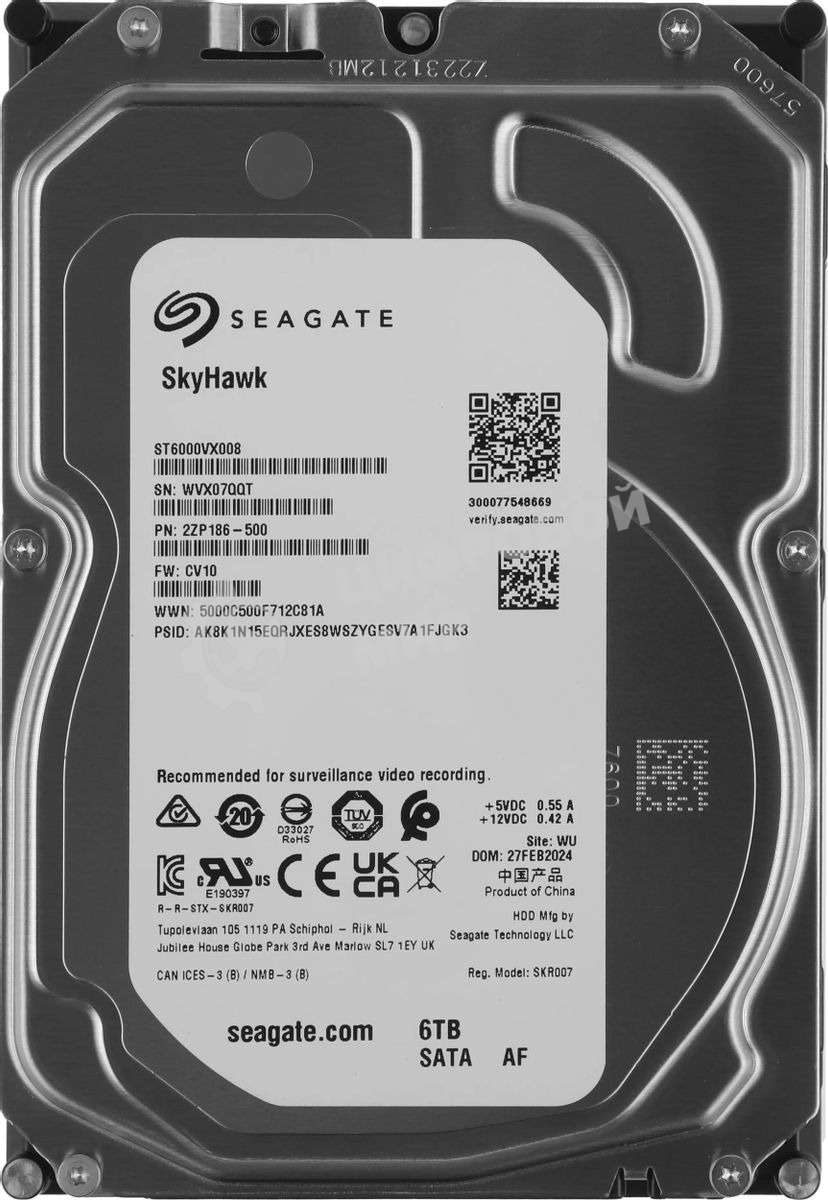 Жесткий диск HDD Seagate 6Tb 5400RPM SATA 6Gb/S 256MB